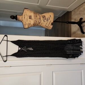 Black Polka Dot Maxi Dress